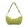 Cult Gaia Mercier Beaded Leather Shoulder Bag