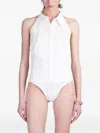 Cult Gaia Gwen Bodysuit In Weiss
