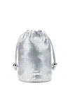 Cult Gaia Gypsum Chainmail Bucket Bag In Silver