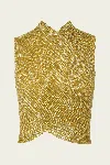 Cult Gaia Haisley Top In Light Gold In Yellow