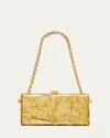 Cult Gaia Hajar Crinkled Acrylic Chain Shoulder Bag In Gold