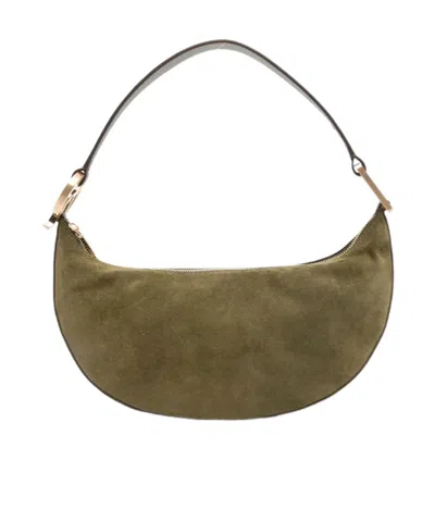 Cult Gaia Half-moon Shape Zipped Tote Bag In Green