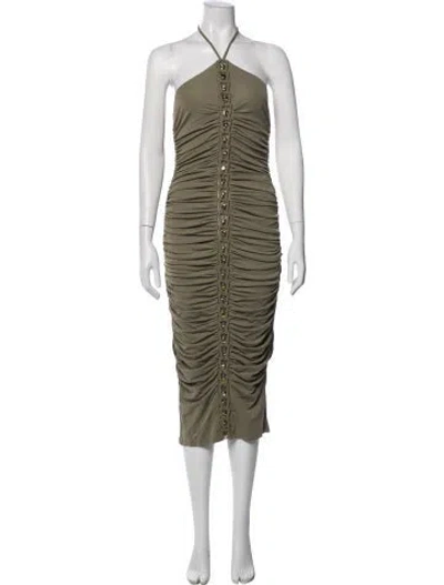 Pre-owned Cult Gaia Halterneck Midi Length Dress W/ Tags In Green