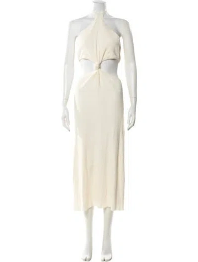 Pre-owned Cult Gaia Halterneck Midi Length Dress W/ Tags In Neutral