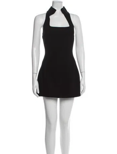 Pre-owned Cult Gaia Halterneck Mini Dress In Black