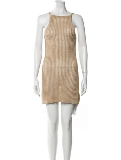 Pre-owned Cult Gaia Halterneck Mini Dress In Blue