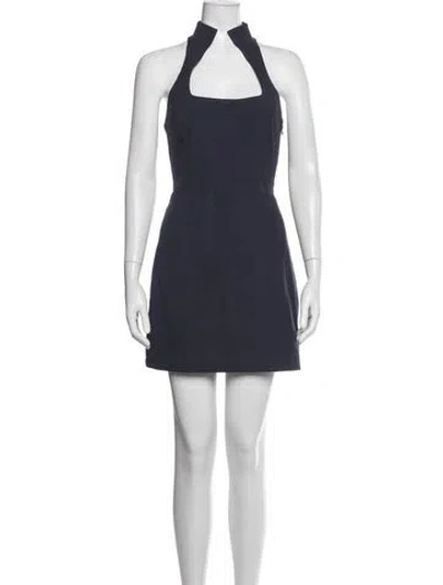Pre-owned Cult Gaia Halterneck Mini Dress In Blue