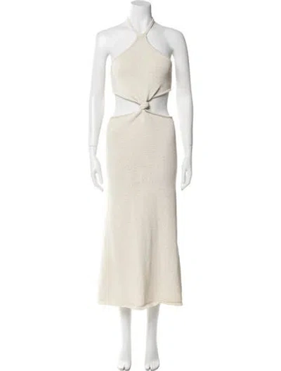 Pre-owned Cult Gaia Halterneck Mini Dress In Neutral