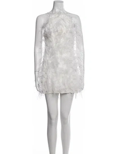 Pre-owned Cult Gaia Halterneck Mini Dress In Neutrals