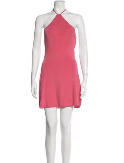 Pre-owned Cult Gaia Halterneck Mini Dress In Pink