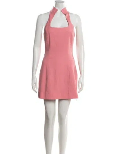 Pre-owned Cult Gaia Halterneck Mini Dress In Pink