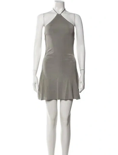 Pre-owned Cult Gaia Halterneck Mini Dress W/ Tags In Green
