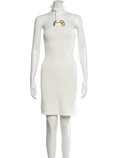 Pre-owned Cult Gaia Halterneck Mini Dress W/ Tags In Neutral