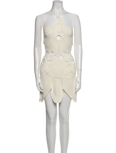 Pre-owned Cult Gaia Halterneck Sweater In Neutral