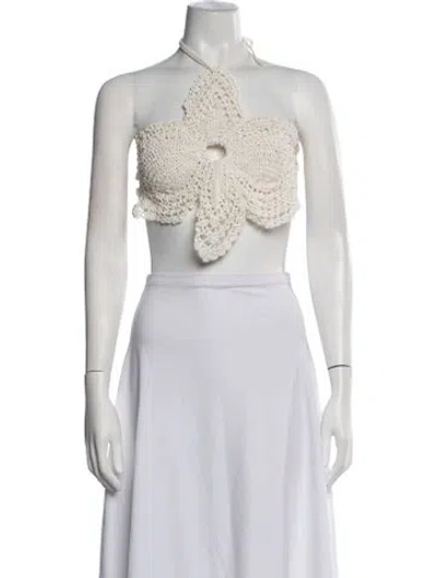 Pre-owned Cult Gaia Halterneck Sweater In Neutrals