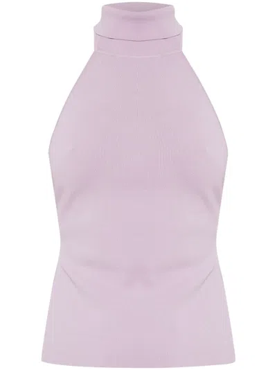 Cult Gaia Halterneck Top In Purple