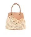Cult Gaia Jojo Logo Embossed Tote Bag In Nude