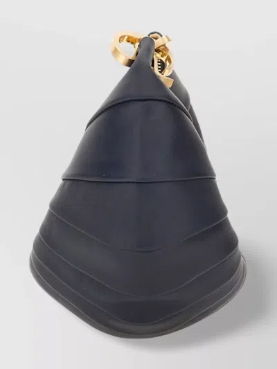 Cult Gaia Hardware Gold Textured Unique Shape Clutch In Gray