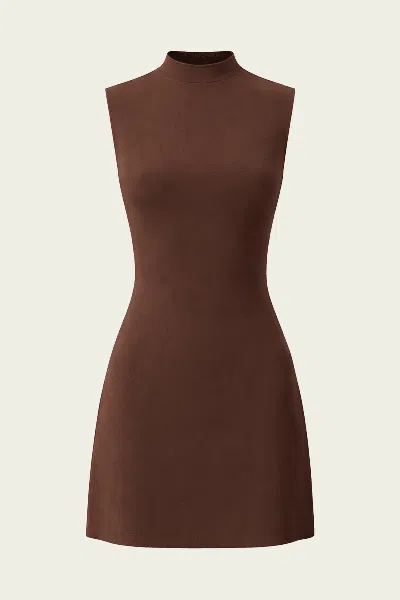 Cult Gaia Harlow Knit Mini Dress In Luwak In Brown