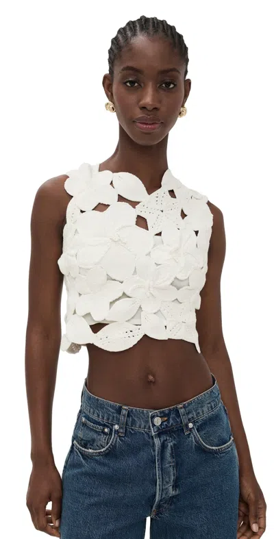Cult Gaia Harrington Knit Top Off White