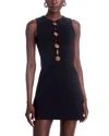 Cult Gaia Hartley Mixed Cutout Minidress In Black