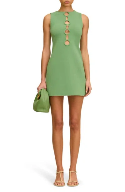 Cult Gaia Hartley Cutout Stretch-knit Mini Dress In Green
