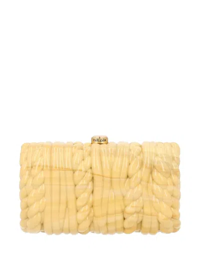 CULT GAIA HELENE CABLE-KNIT EFFECT CLUTCH BAG