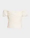 Cult Gaia Helene Off-the-shoulder Top In Off White