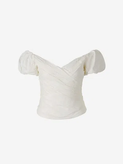 Cult Gaia Helene Top Blouse In White