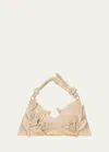 Cult Gaia Hera Mini Embellished Cotton-canvas Shoulder Bag In Natural