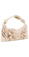Cult Gaia Hera Mini Embellished Cotton-canvas Shoulder Bag In Natural