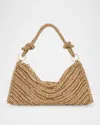 Cult Gaia Hera Nano Beaded Shoulder Bag In Wood Bead Multi