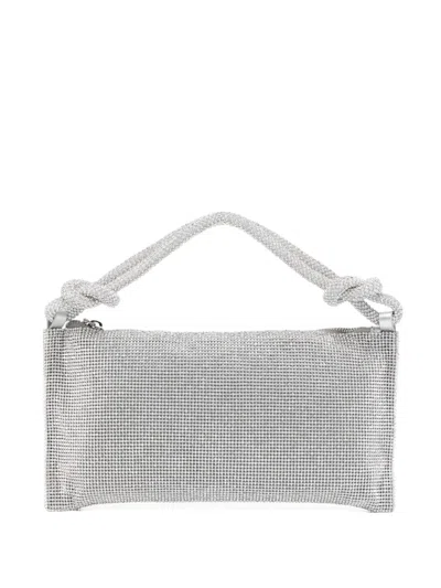Cult Gaia Hera Nano Knotted Shoulder Bag In Gray
