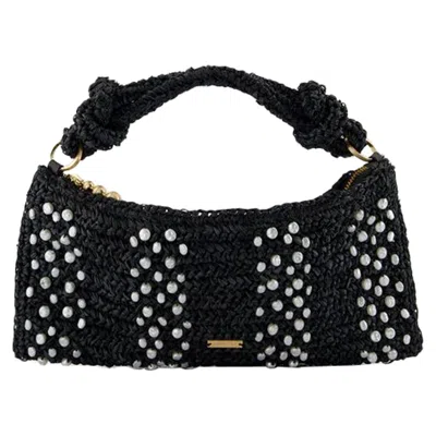 CULT GAIA HERA NANO SHOULDER BAG - CULT GAIA - RAFFIA - BLACK