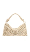 Cult Gaia Hera Nano Shoulder Bag In Natural Wood Bead Multi