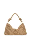 Cult Gaia Hera Nano Beaded Shoulder Bag In Wood Bead