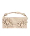 Cult Gaia Womens Natural Hera Mini Flower-embellished Cotton-canvas Shoulder Bag In Nude