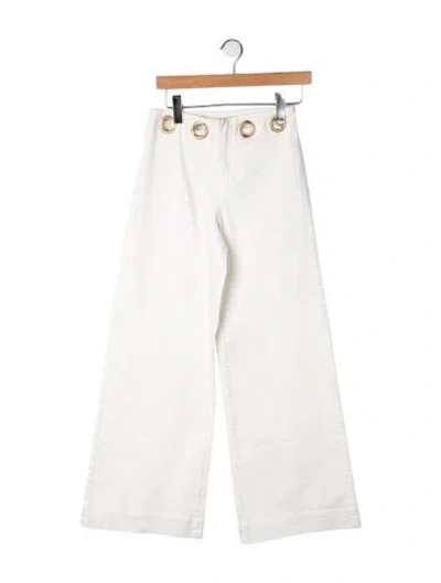Pre-owned Cult Gaia High-rise Wide Leg Jeans In Neutrals