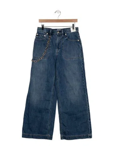 Pre-owned Cult Gaia High-rise Wide Leg Jeans W/ Tags In Blue