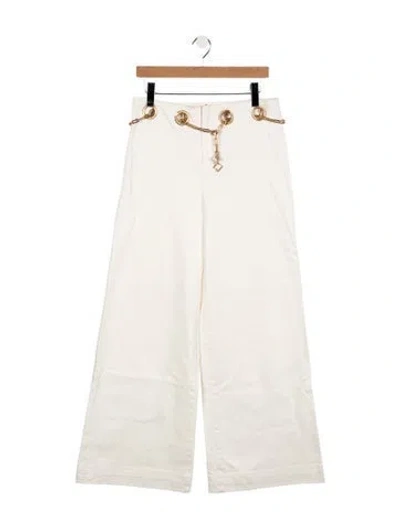 Pre-owned Cult Gaia High-rise Wide Leg Jeans W/ Tags In White