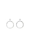 Cult Gaia Serene Drop Hoop Earrings In White