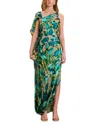 Cult Gaia Iker Draped Dress In Seamoss Multi