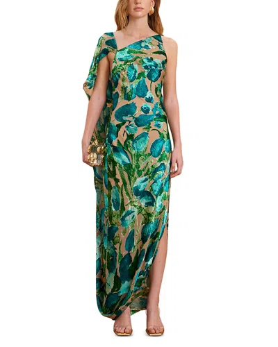 Cult Gaia Iker Draped Dress In Seamoss Multi