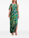 Cult Gaia Iker Draped Dress In Blue