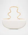 Cult Gaia Ilaria Leather Architectural Top-handle Bag In White