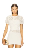 Cult Gaia Ileana Knit Top In 米白