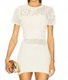 Cult Gaia Ileana Knit Top In Off-white In White