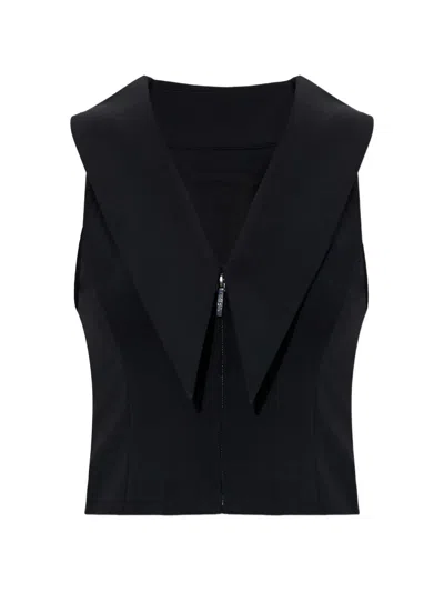 Cult Gaia Imania V-neck Vest In Black