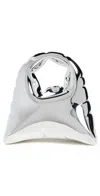 Cult Gaia Inara Top Handle In Shiny Silver