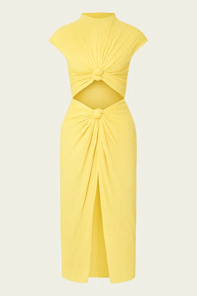 Cult Gaia Inaya Midi Dress In Daffodil